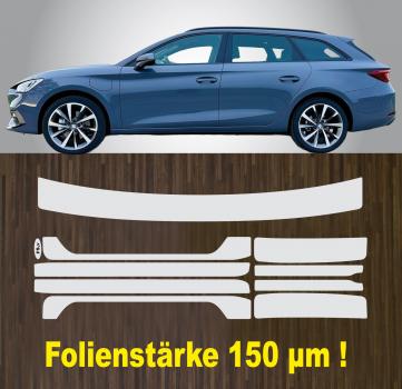 Lackschutzfolien-Komplett-Set für  Ladekante und Türeinstiege Einstiegsleisten für Seat Leon ST ab 2020